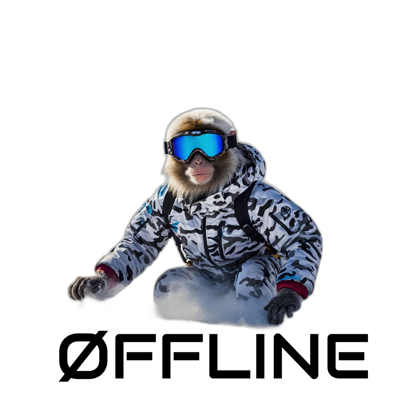 SnowCamo ØFFLINE Monkey - Sticker