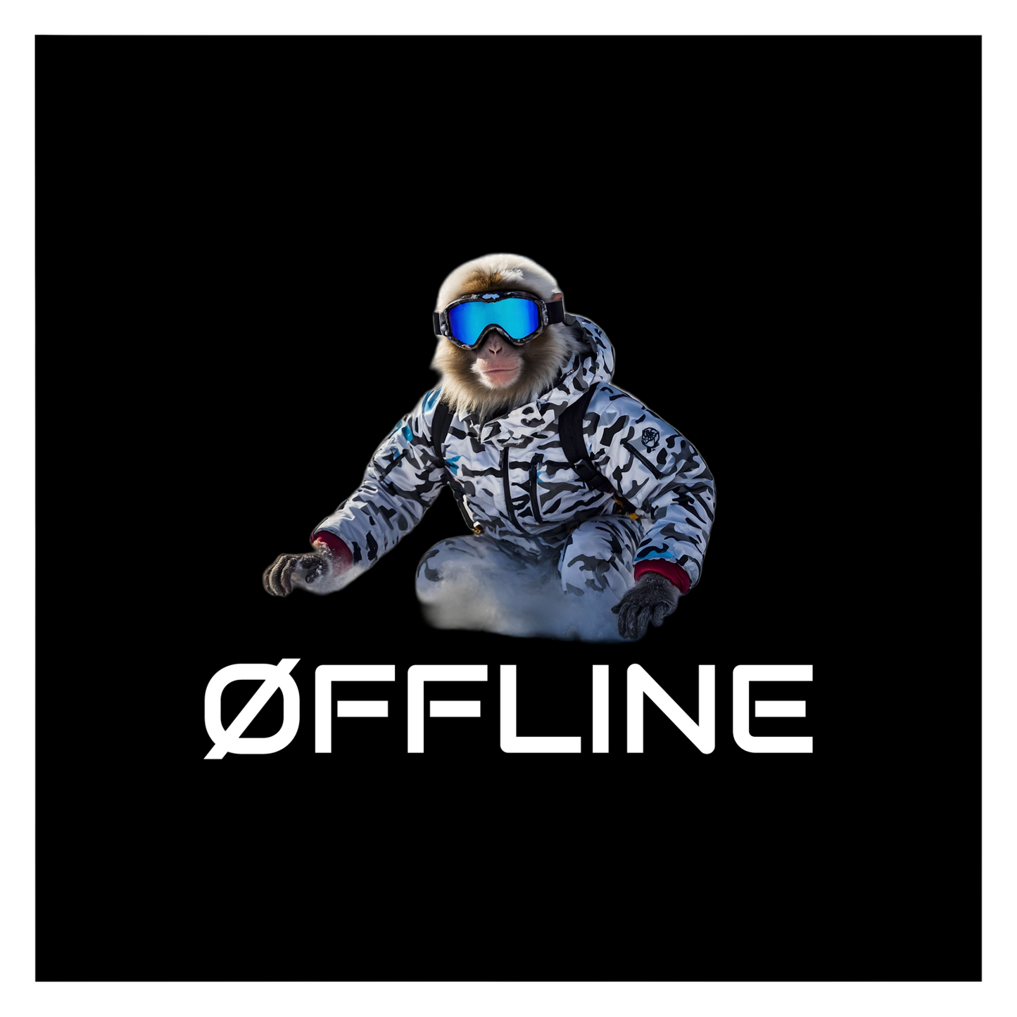 SnowCamo ØFFLINE Monkey - Sticker